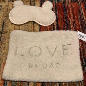 Love by GAP travel bag with elastic band sleep mask. Mask has cute ears NWT